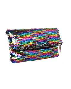 Red Cuckoo Sequin bag with flap - SALE
